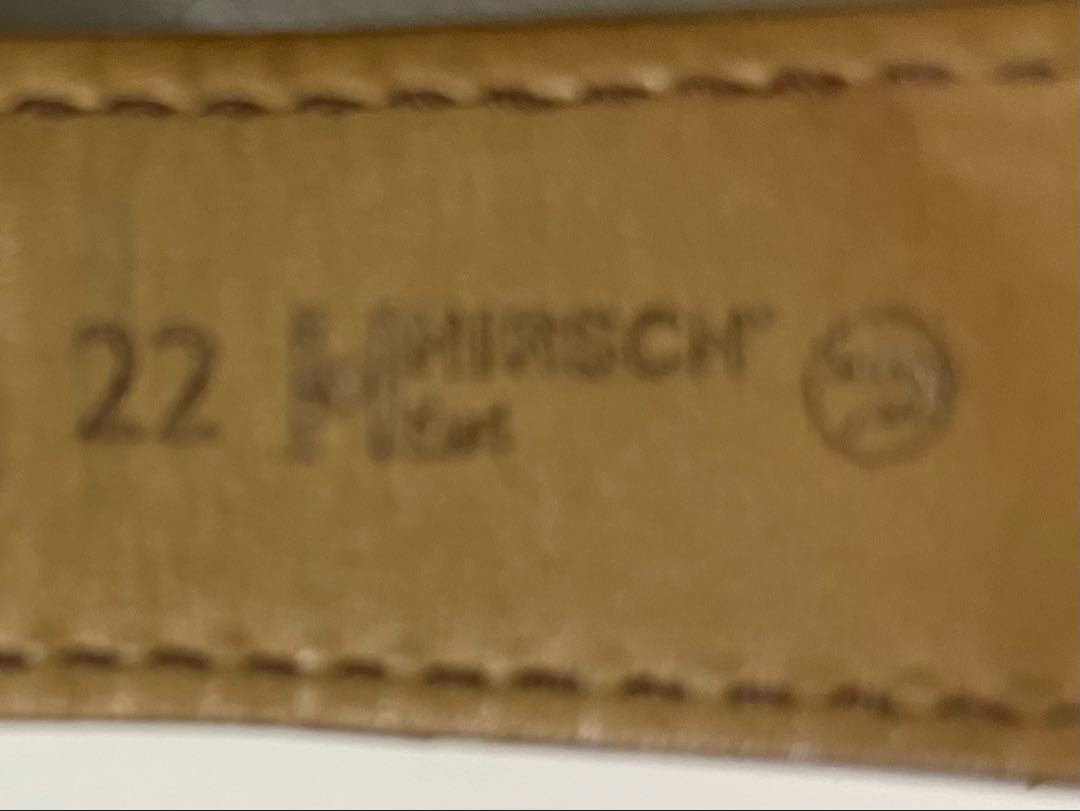 HIRSCH EARLルイジアナマットクロコバンド尾錠付き美品22mm