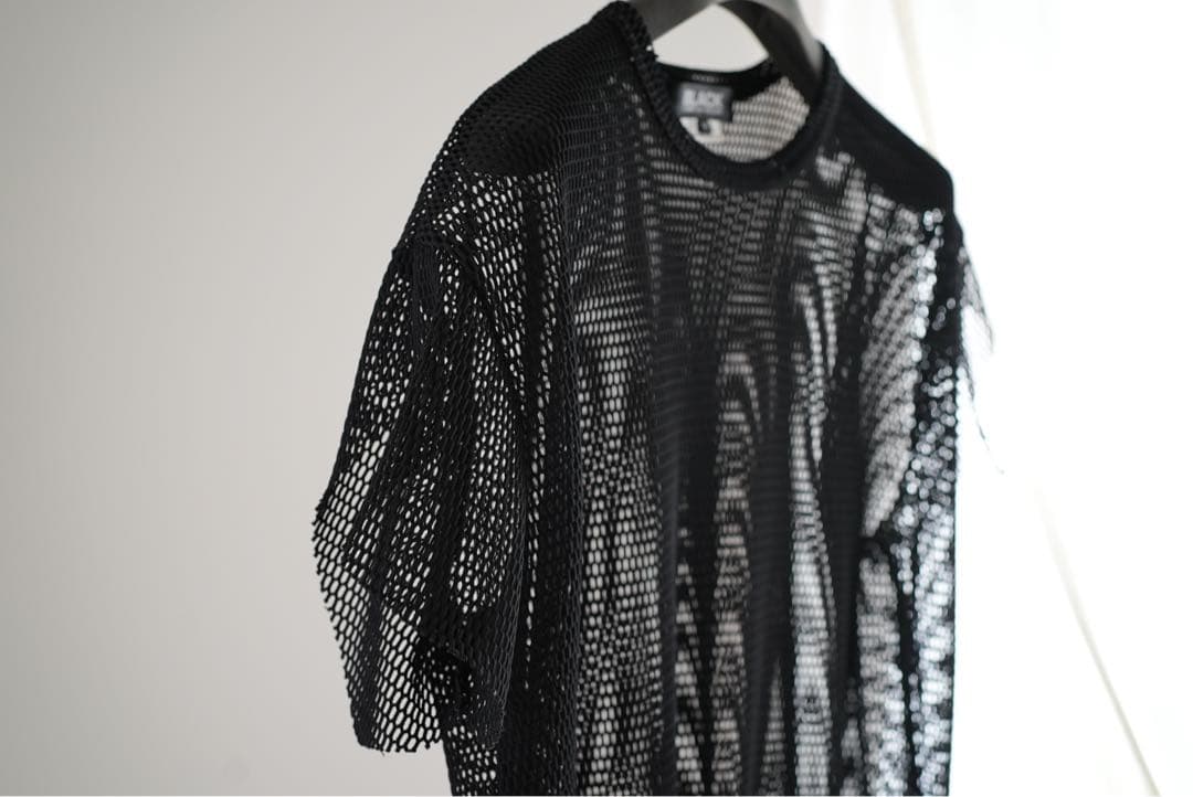 BLACK comme des garcon メッシュ tシャツ ギャルソン 黒