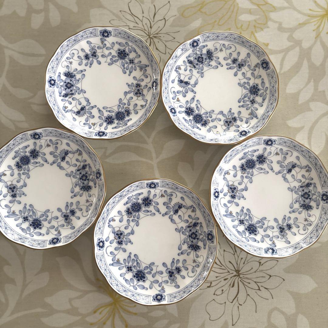 ナルミ ボーンチャイナ　ミラノ 平皿 5枚セット 24cm NARUMI ナルミ ミラノ 小皿 5枚セット 未使用品 ボーンチャイナ