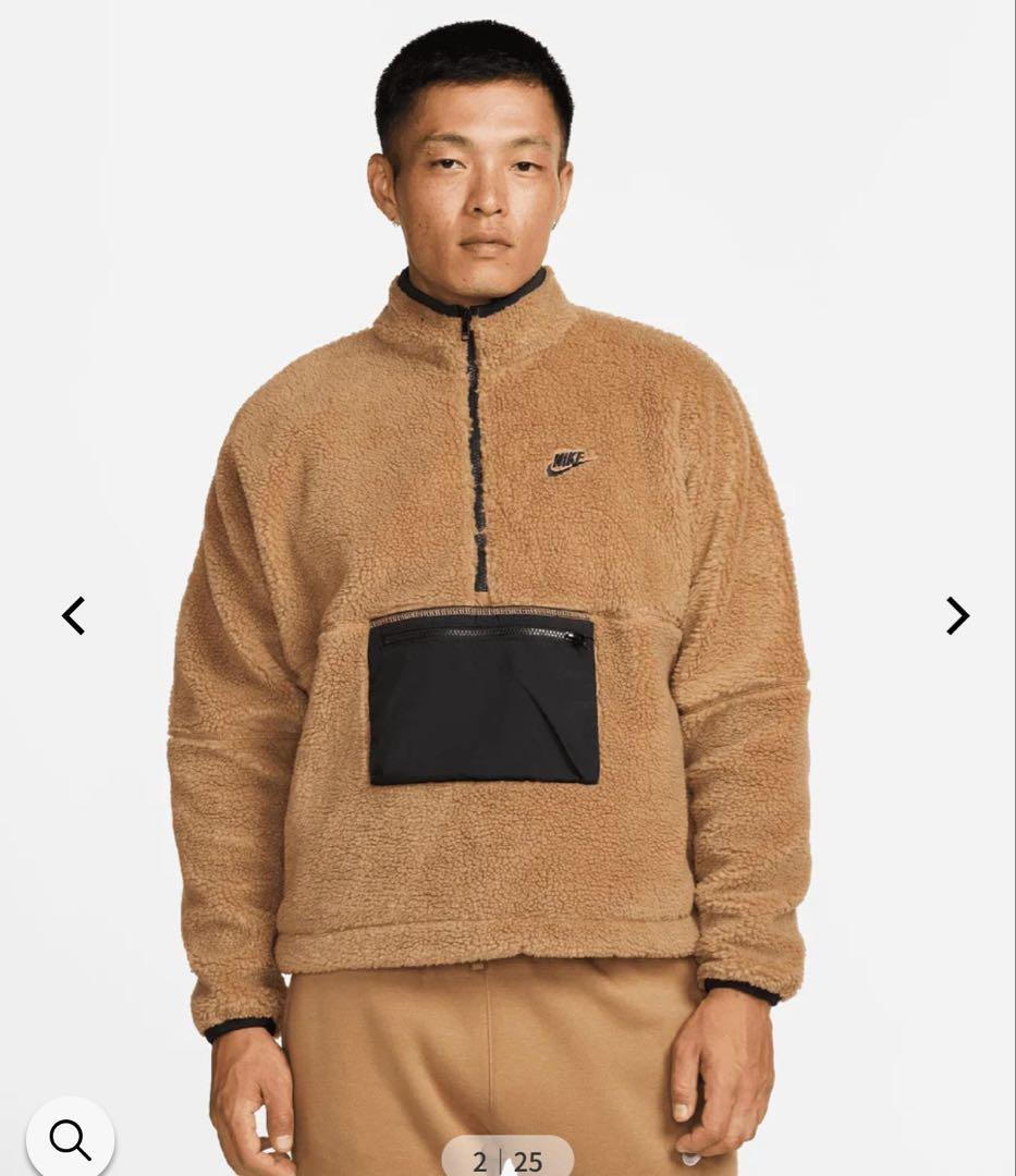 Nike フリースアノラック ベージュ