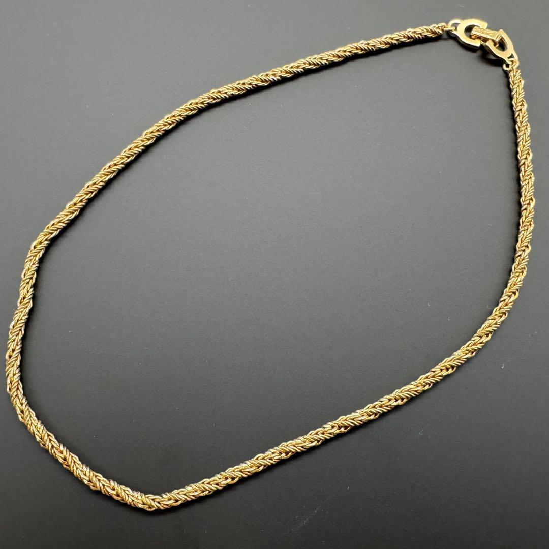 【美品】Christian Dior Rope Chain Necklace