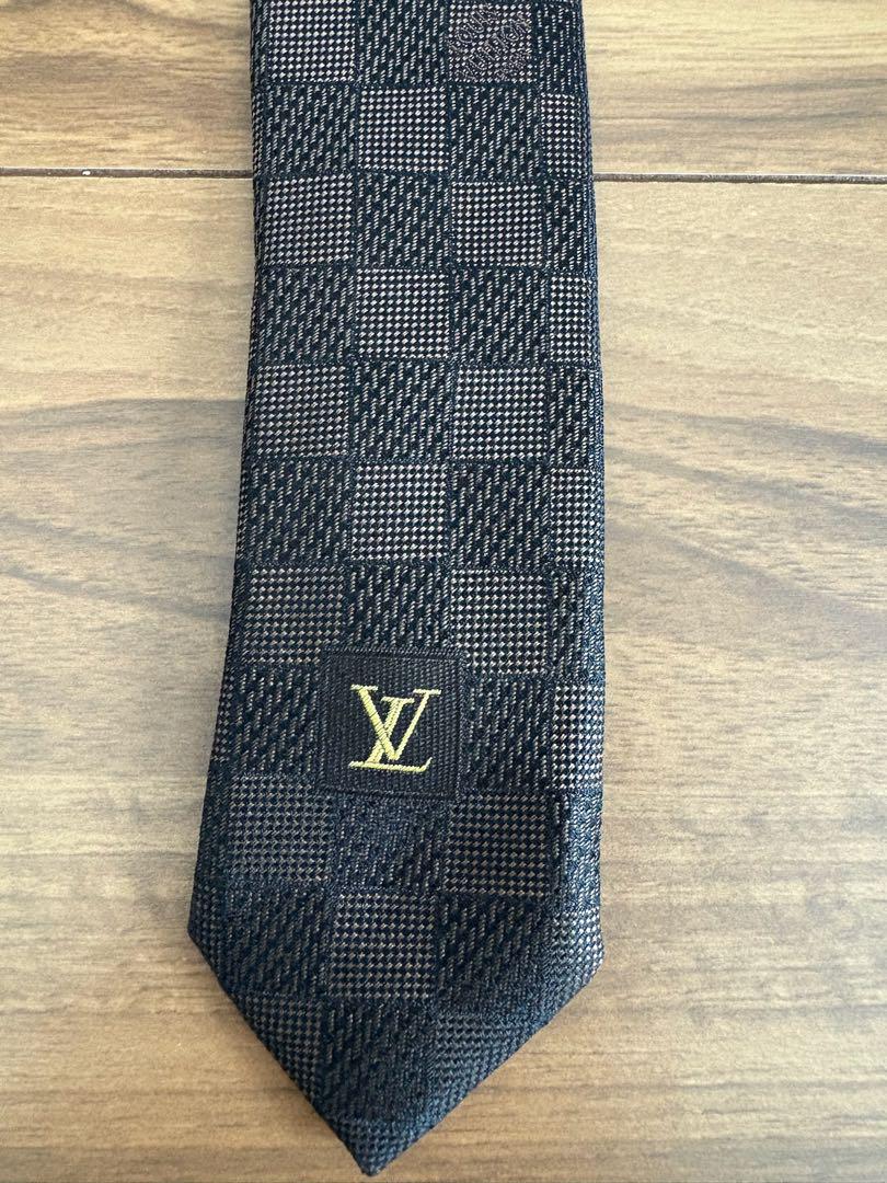 ルイヴィトン ネクタイ ダミエ シルク100％ LOUIS VUITTON