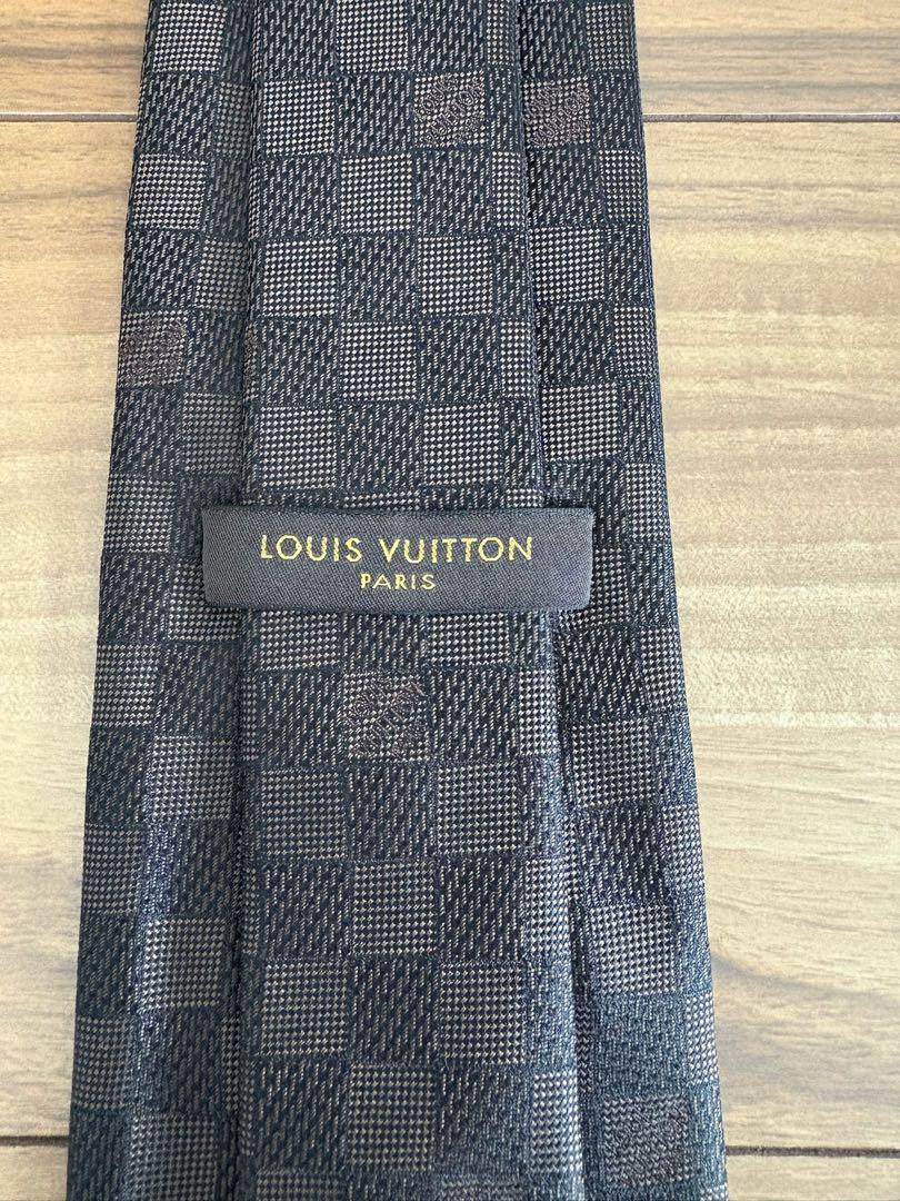 ルイヴィトン ネクタイ ダミエ シルク100％ LOUIS VUITTON