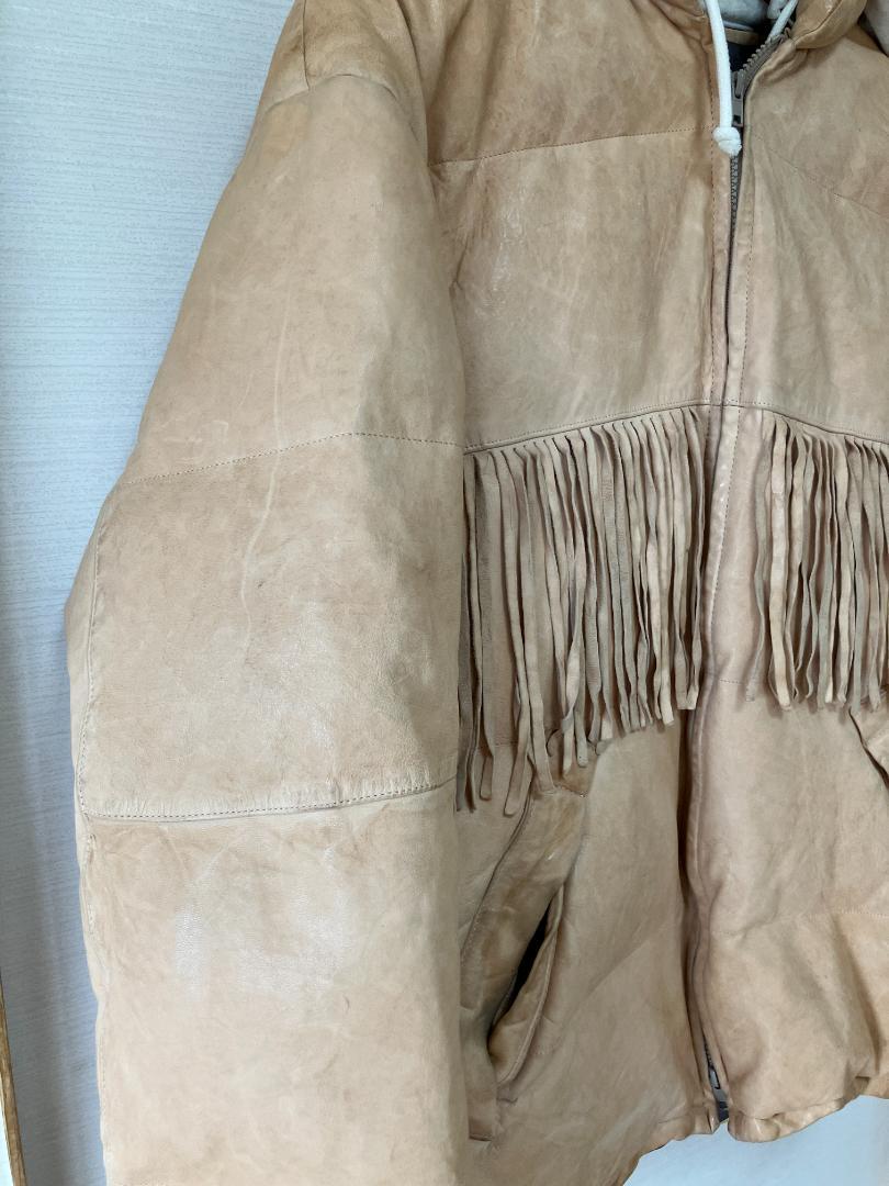 ジャケット・アウター BOWWOW \"FRINGE LEATHER DOWN JK\"
