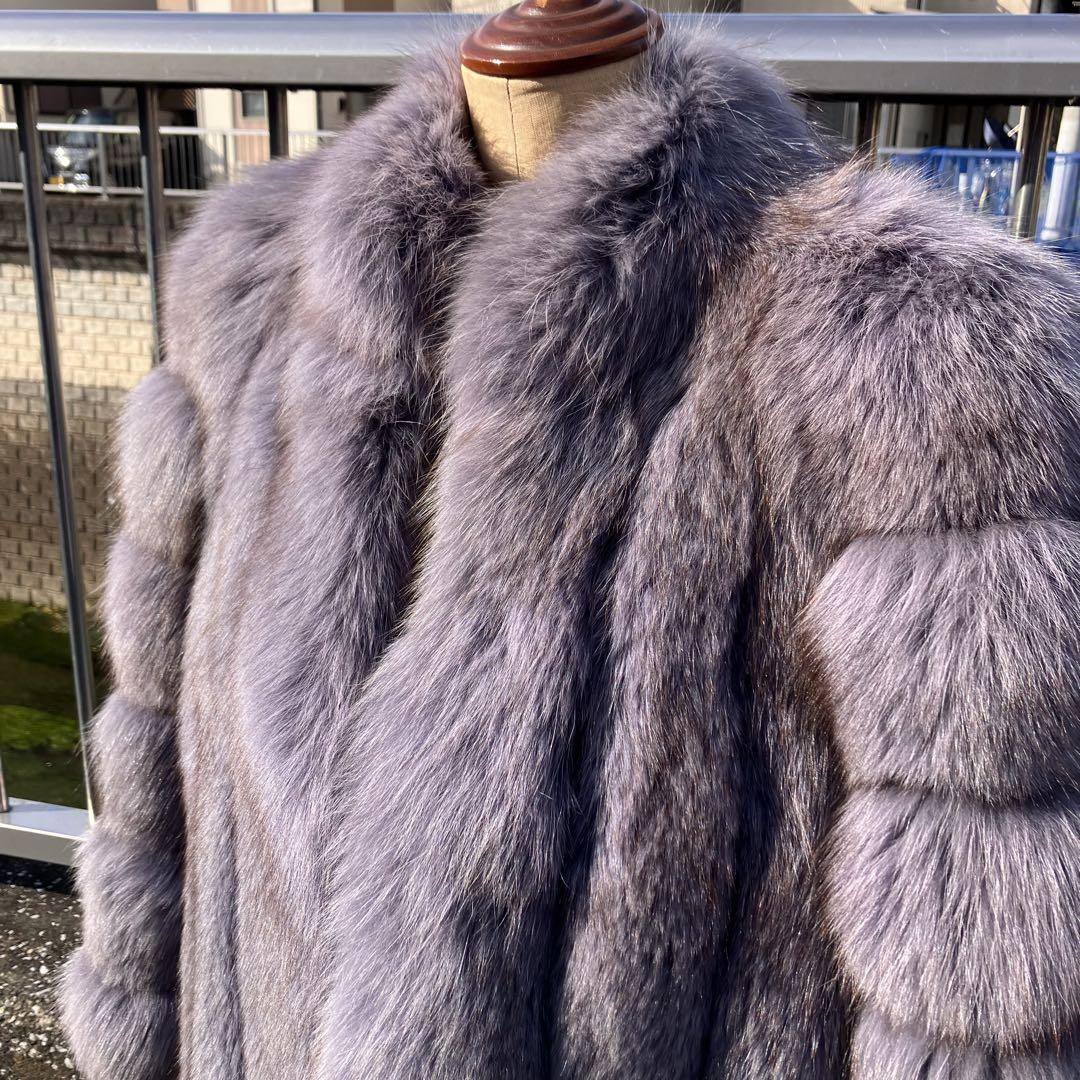 fur fariron ショート ブルーフォックス ファー コート 美品