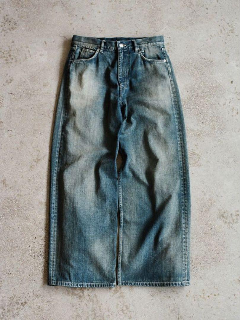 【LIDNM】SEMI WIDE HERITAGE DENIM PANTS