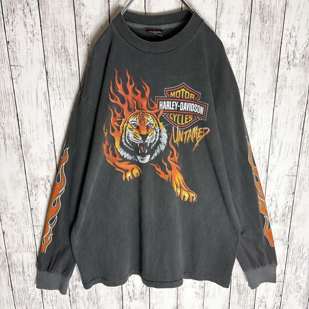 #673 HARLEY-DAVIDSON ハーレー　ロンT XL 古着　トラ 673 HARLEY-DAVIDSON ハーレー ロンT XL 古着 トラ - メルカリ