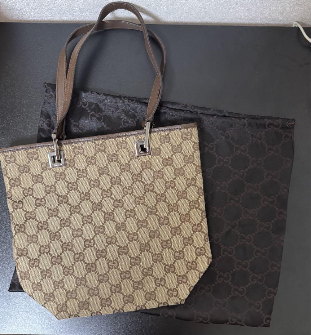美品」GUCCI GGロゴ トートバッグ - メルカリ