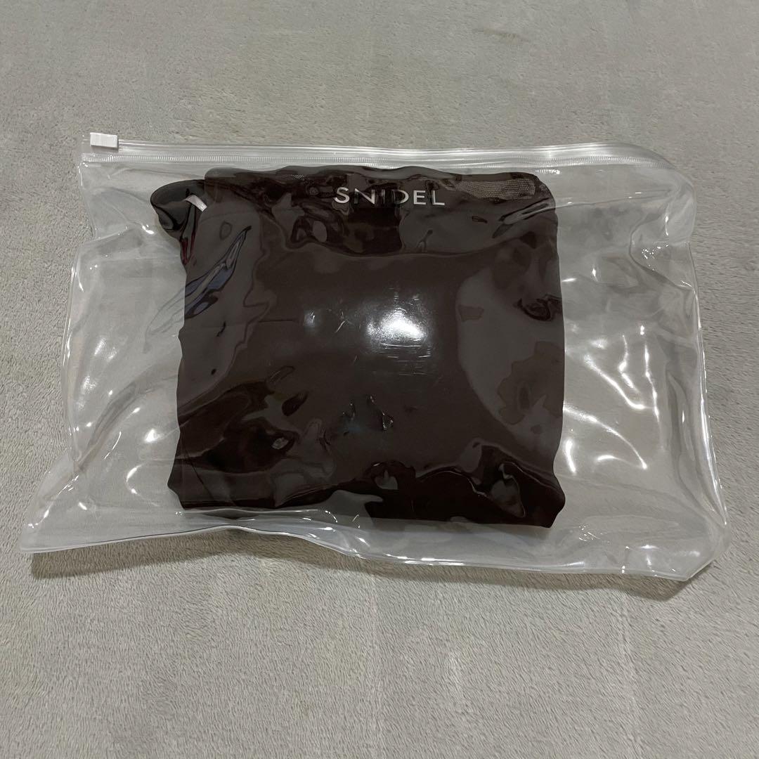 新品未使用！　SNIDEL シースルーワンショルダー ブラウン 水着