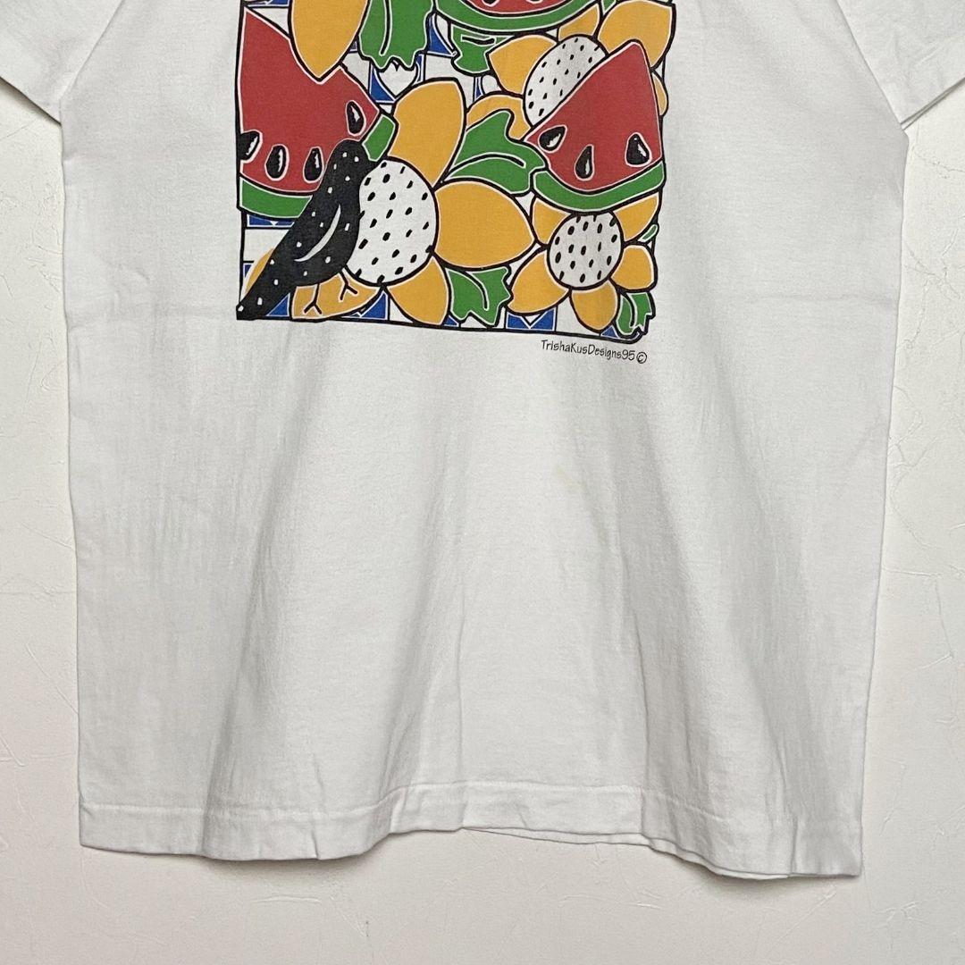 希少90sヴィンテージ古着 USA製 白tシャツ XL ホワイトTシャツ