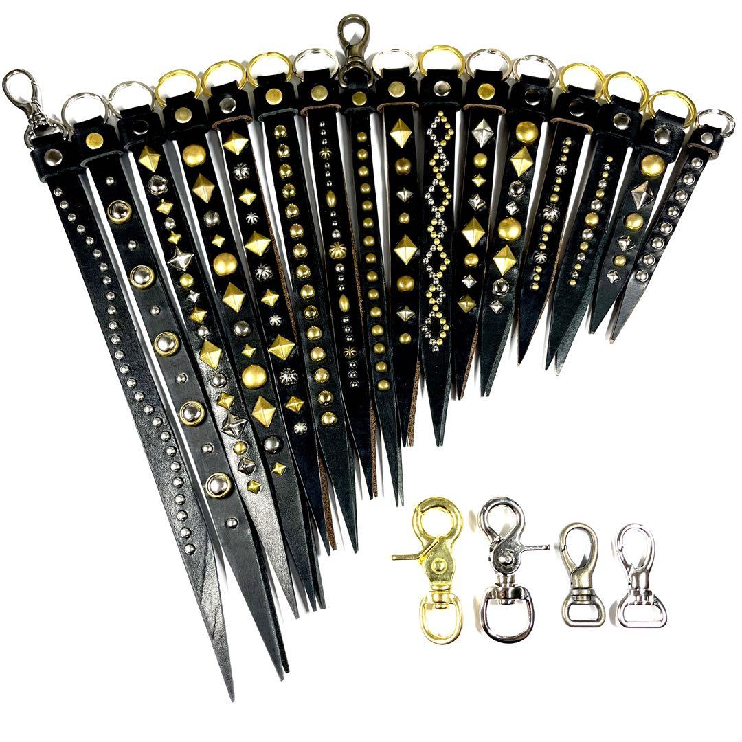 オーダーページ】レザースタッズキーホルダー 国産レザー CALEE