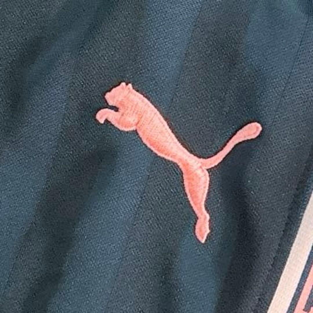 PUMA ジャージ ズボン ストライプ ネイビー×ピンク レディースL メンズ