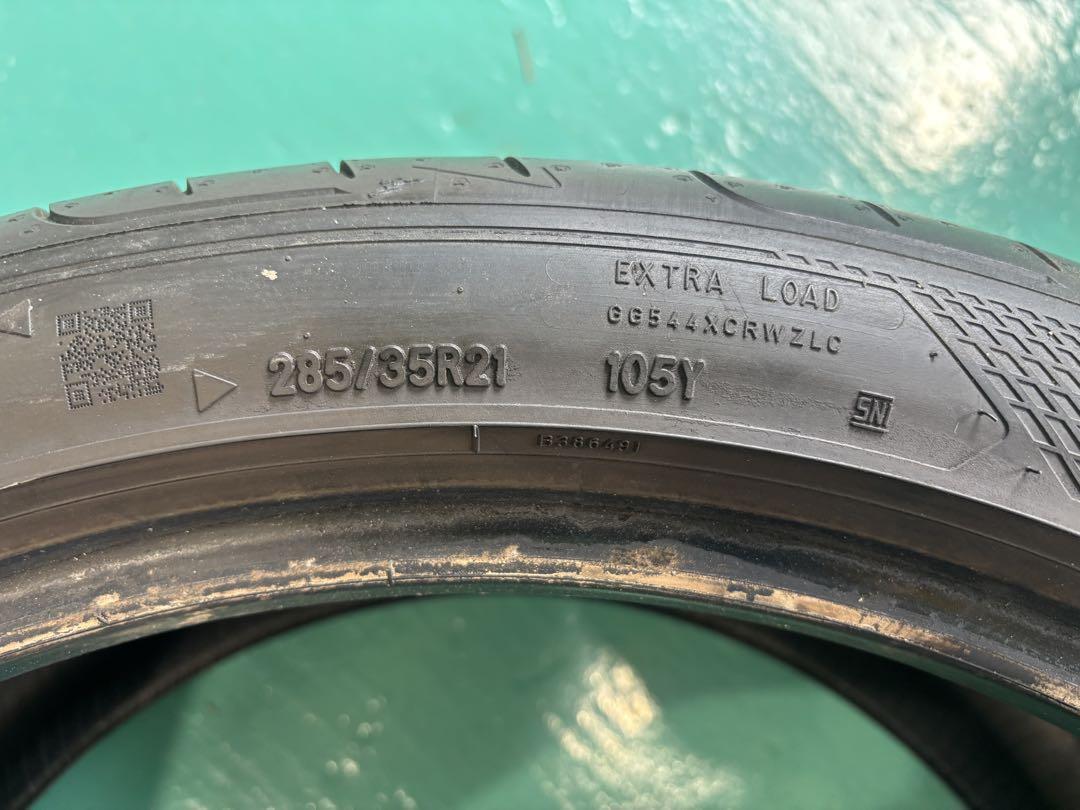 285/35r21 2本　7部山　グッドイヤー承認タイヤ