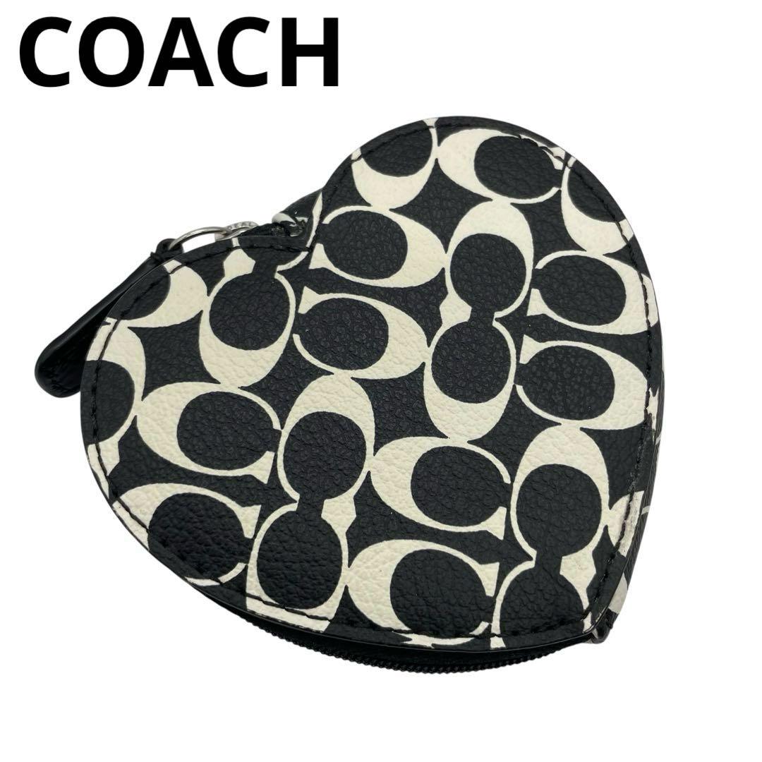 未使用】 COACH コーチ コインケース シグネチャー ハート型 w1