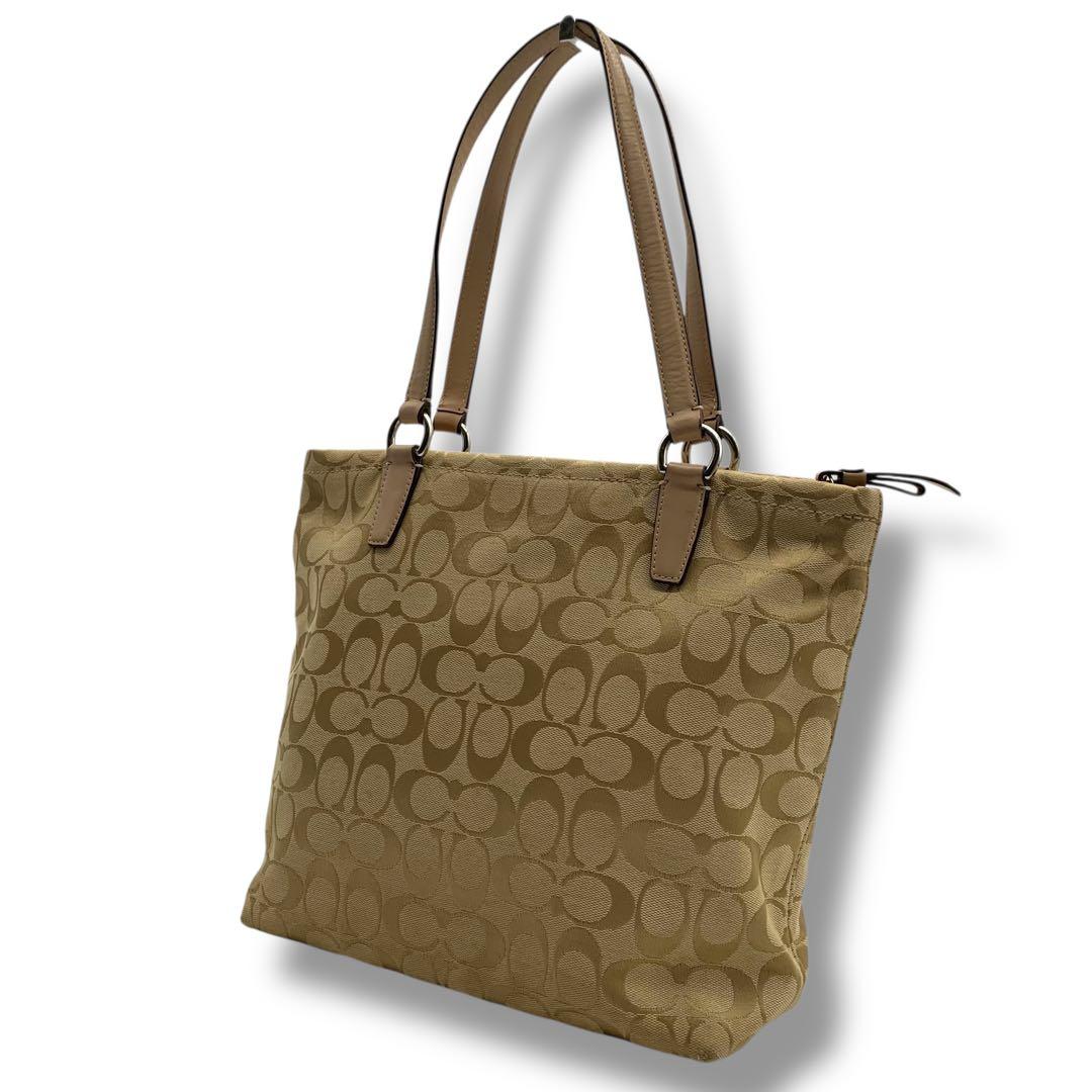 コーチ ベージュ ロゴトートバッグ コーチ ベージュ ロゴトートバッグ