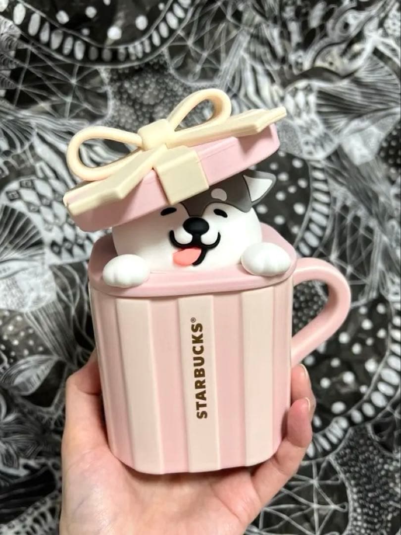 海外 スターバックス ハスキー ピンク マグカップStarbucks