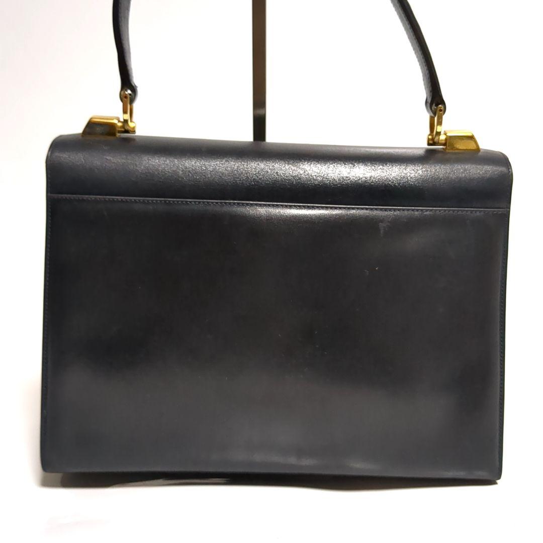 ✨GUCCI✨ハンドバッグ インターロッキング ターンロック ネイビー レザー ✨GUCCI✨ハンドバッグ インターロッキング ターンロック ネイビー レザー