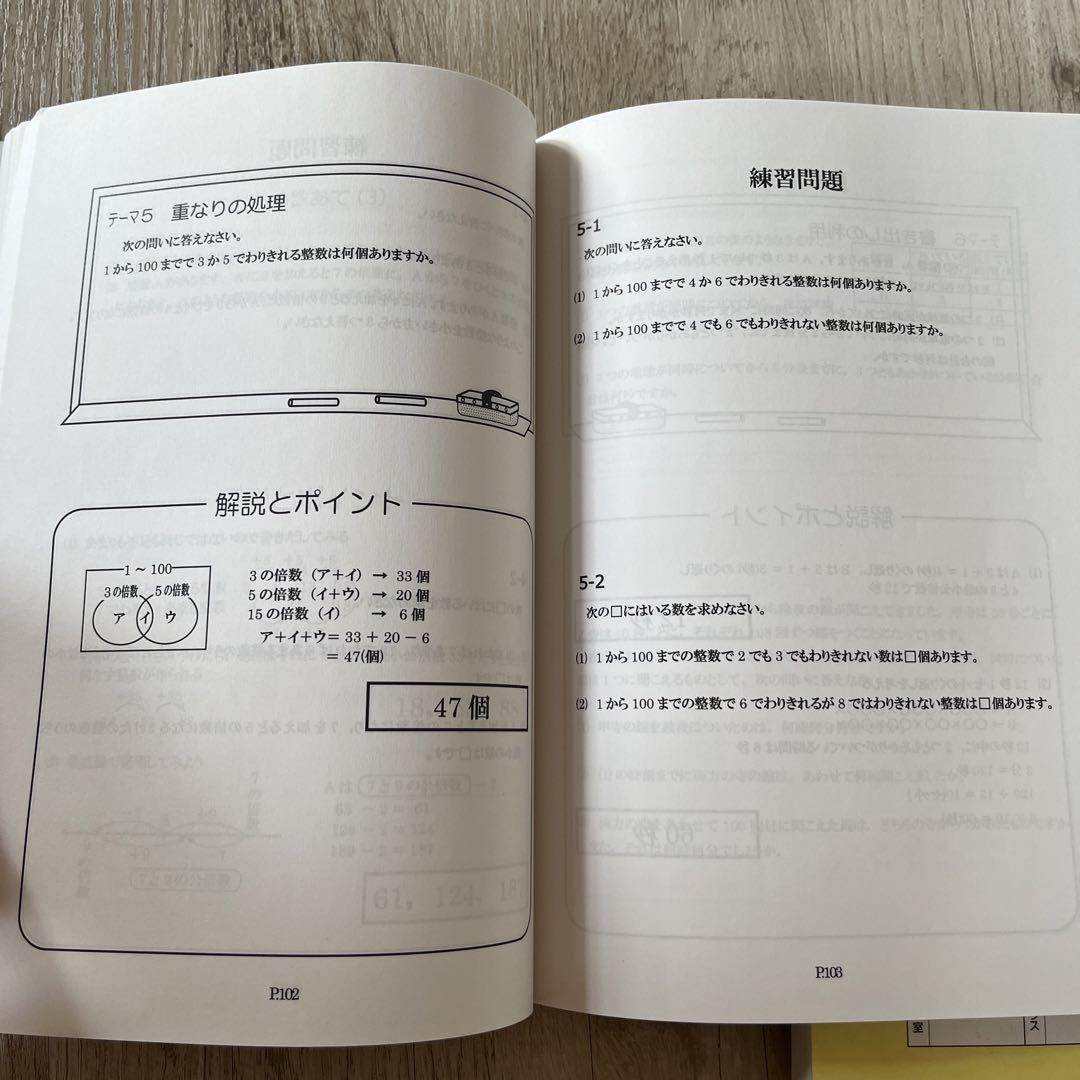 お互い様ページ 浜学園 小5 算数 テーマ・教材 6冊セット
