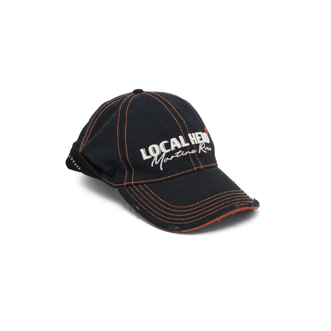 帽子 martine rose ROLL BACK CAP BLACK ORANGE