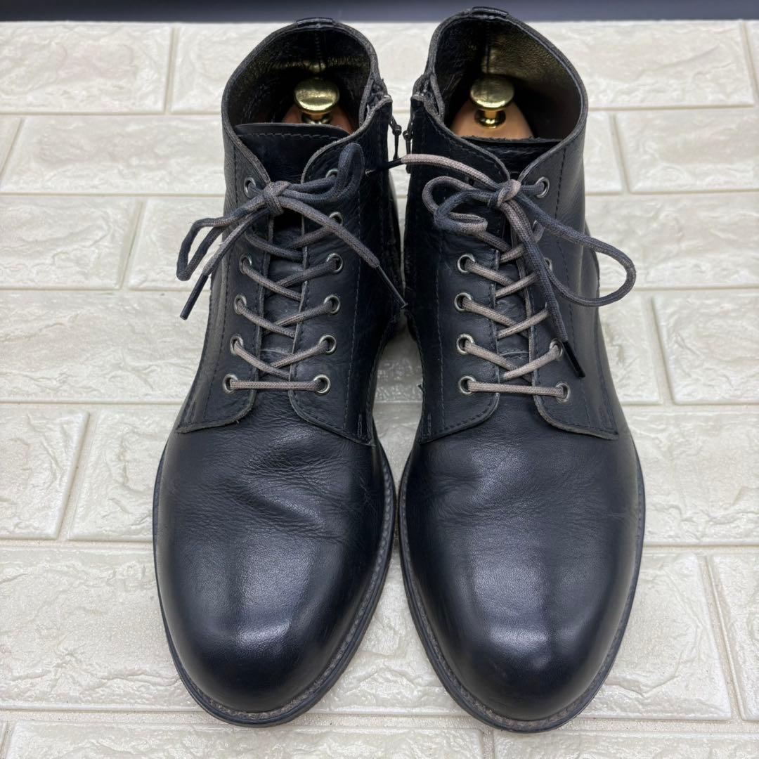 【美品】PADRONE パドローネ レースアップブーツ サイドジップ 43 黒 【美品】PADRONE パドローネ レースアップブーツ サイドジップ 43 黒