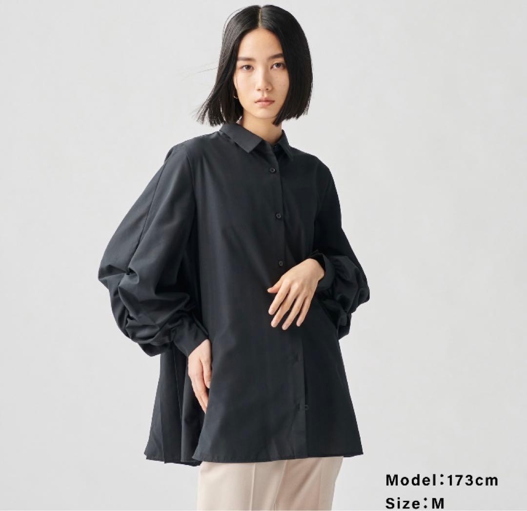 今季プラステPLSTボリュームスリーブプリーツブラウスローブイエナロペ好きな方黒 メルカリ