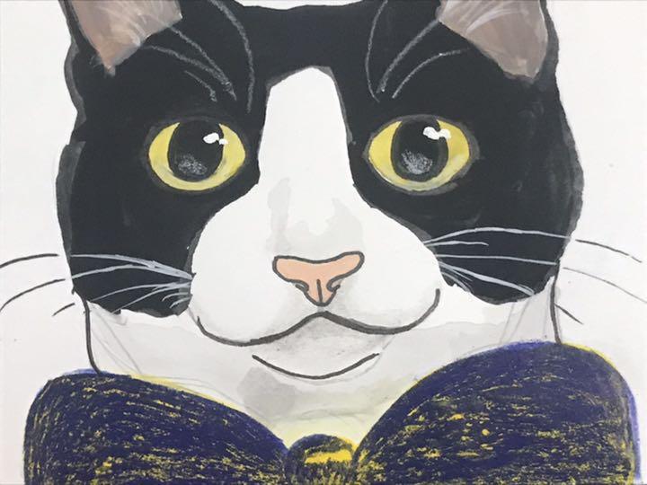 はい！ドローイング猫原画絵画イラストペット