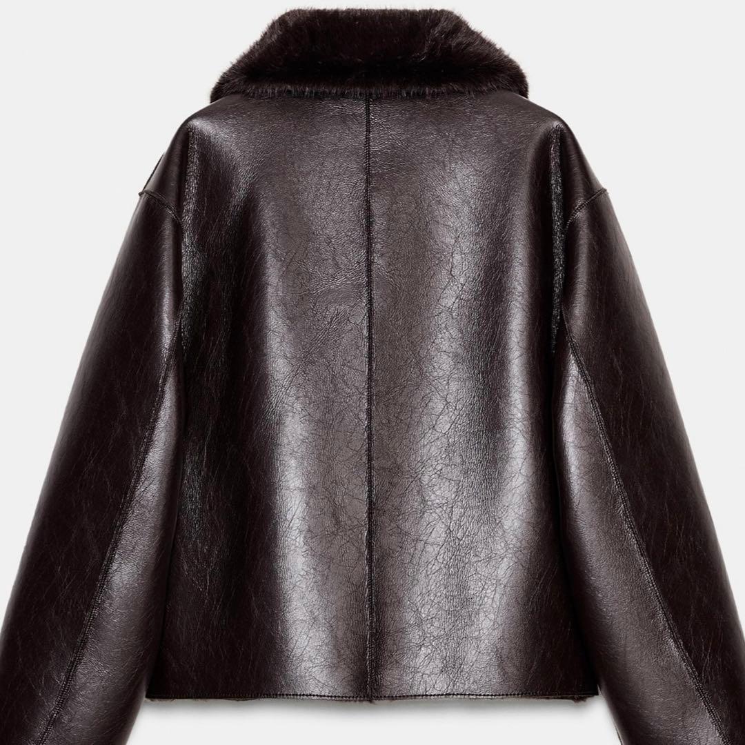 ZARA リバーシブルダブルフェイスフェイクレザージャケット ZARA リバーシブル ダブルフェイス フェイクレザージャケット - メルカリ