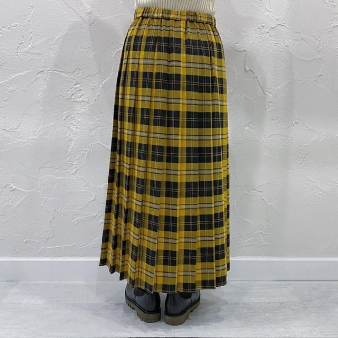 贈る結婚祝い MidiUmi イエロー ラッププリーツスカート SK pleats wrap スカート