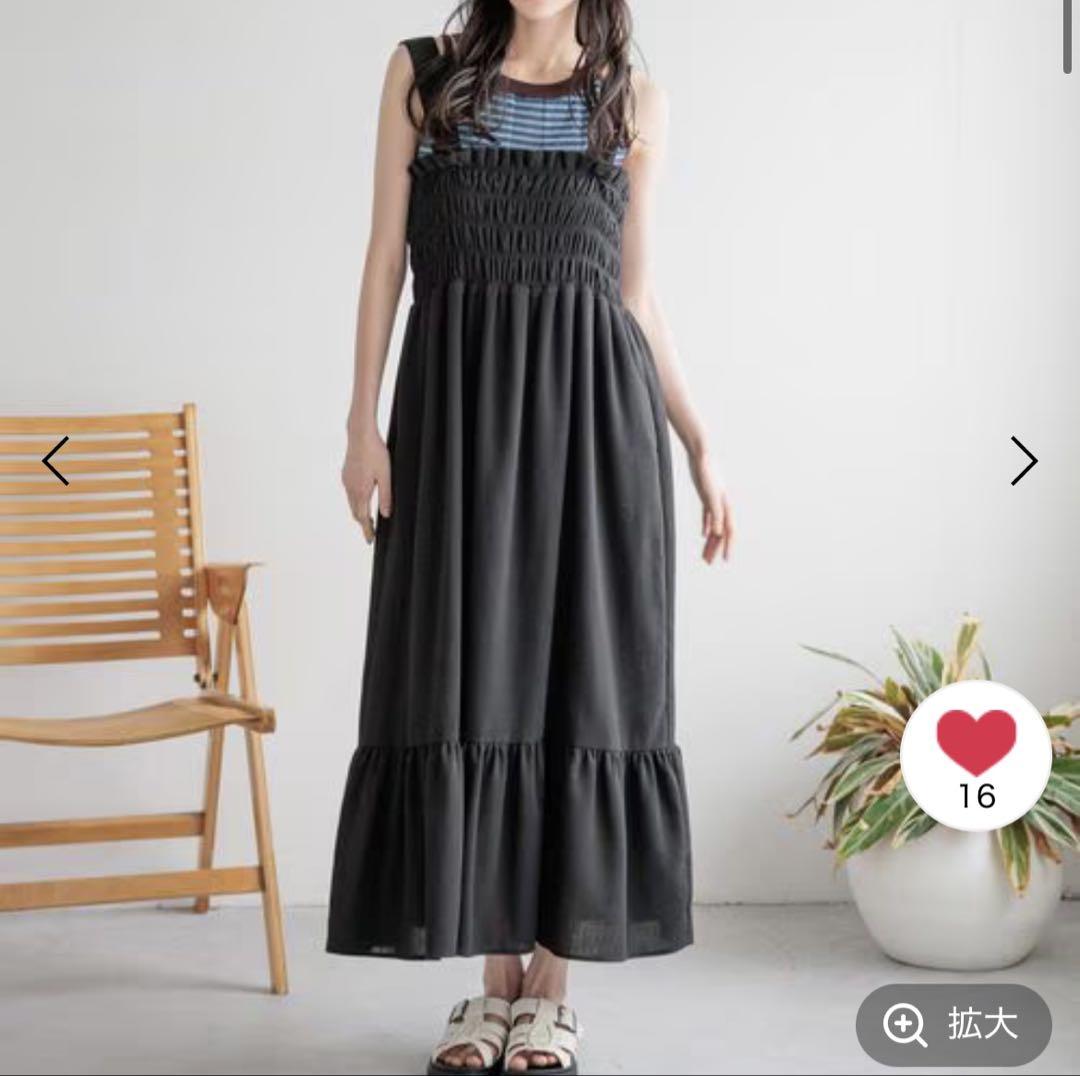 タイムセール中！LOWRYSFARM シャーリングワンピースワンピース