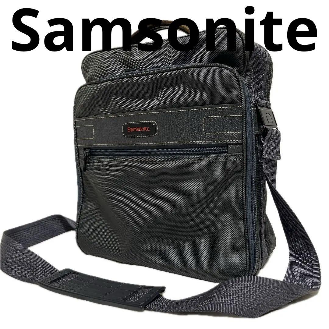 Samsonite ショルダーバッグ ナイロン グレー サムソナイト 852