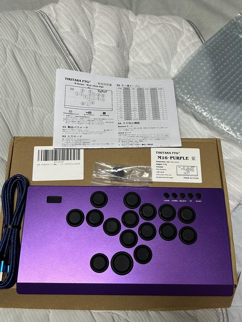 TIKITAKA FTG M16-Purple レバーレス TIKITAKA FTG M16 コントローラーレバーレス PS4/PC対応 レバー