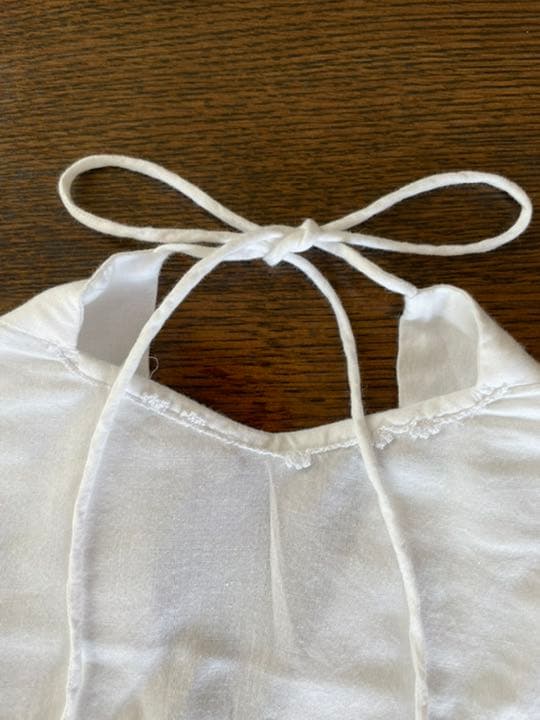 値下げ】45R インドカディの小花付きピンタックブラウス 白シャツ