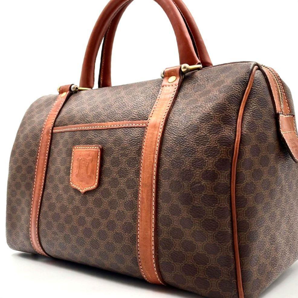 CELINE セリーヌ マカダム柄 ミニボストンバッグ ハンドバッグ