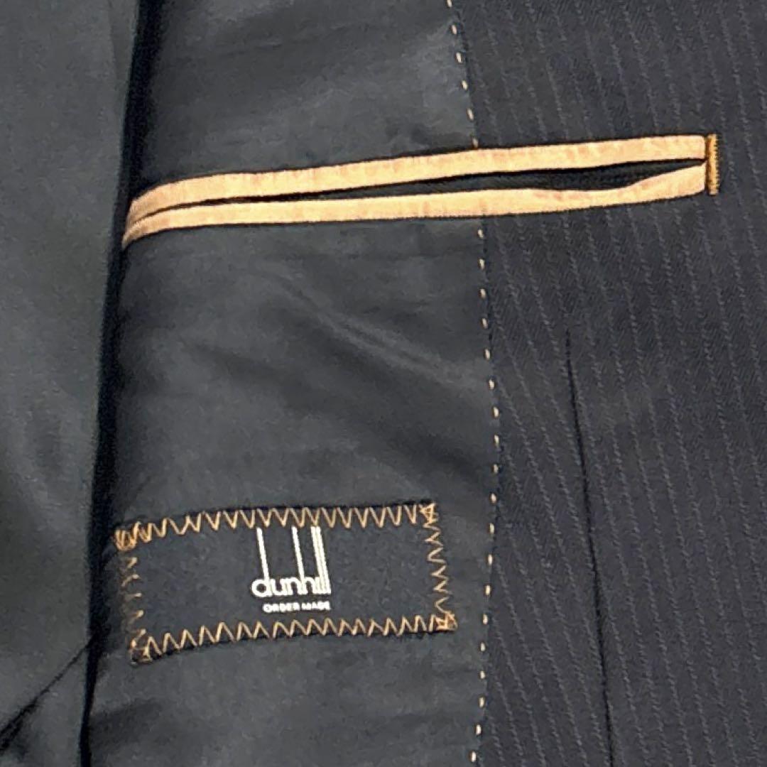 専用【極美品／XL】ダンヒル　セットアップ　スーツ上下　ブラック　黒　ストライプ