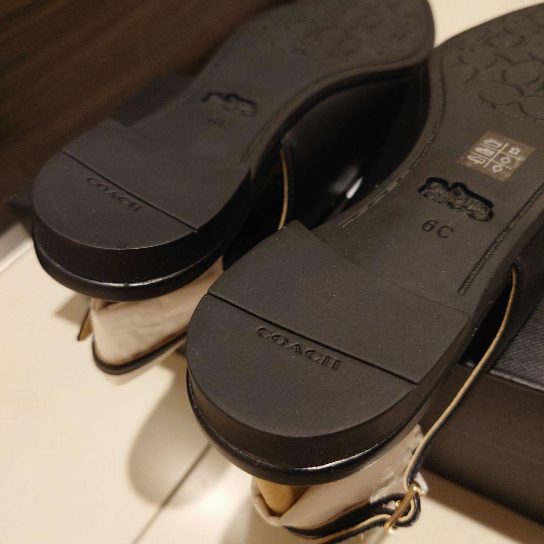 コーチ　スリングバック　バックストラップ　サンダル　フラッシューズ　パンプス