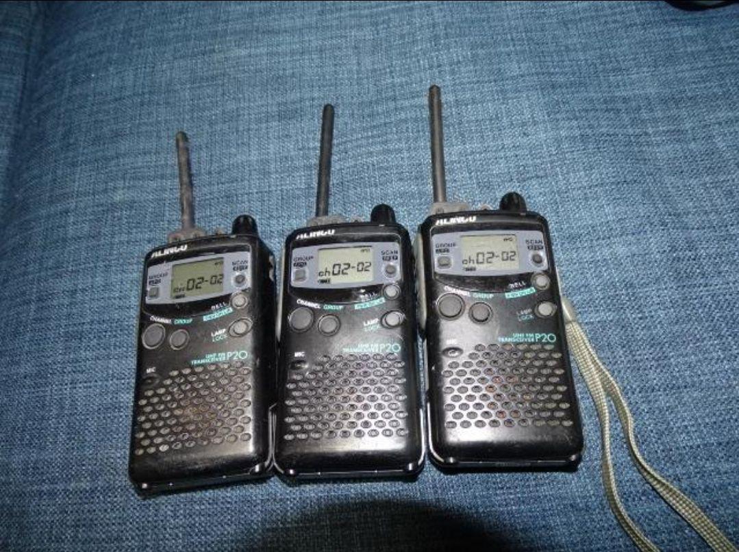 動作品　アルインコ 特定小電力トランシーバ DJ-P20 3台　USED