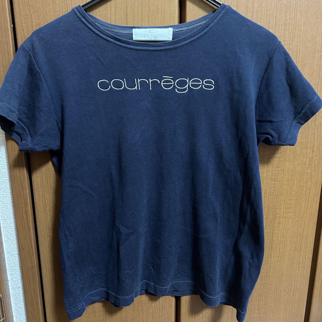 COURREGES 風　トップス　半袖　クレージュ風 courreges クレージュ 半袖Tシャツ クロップド ショート丈