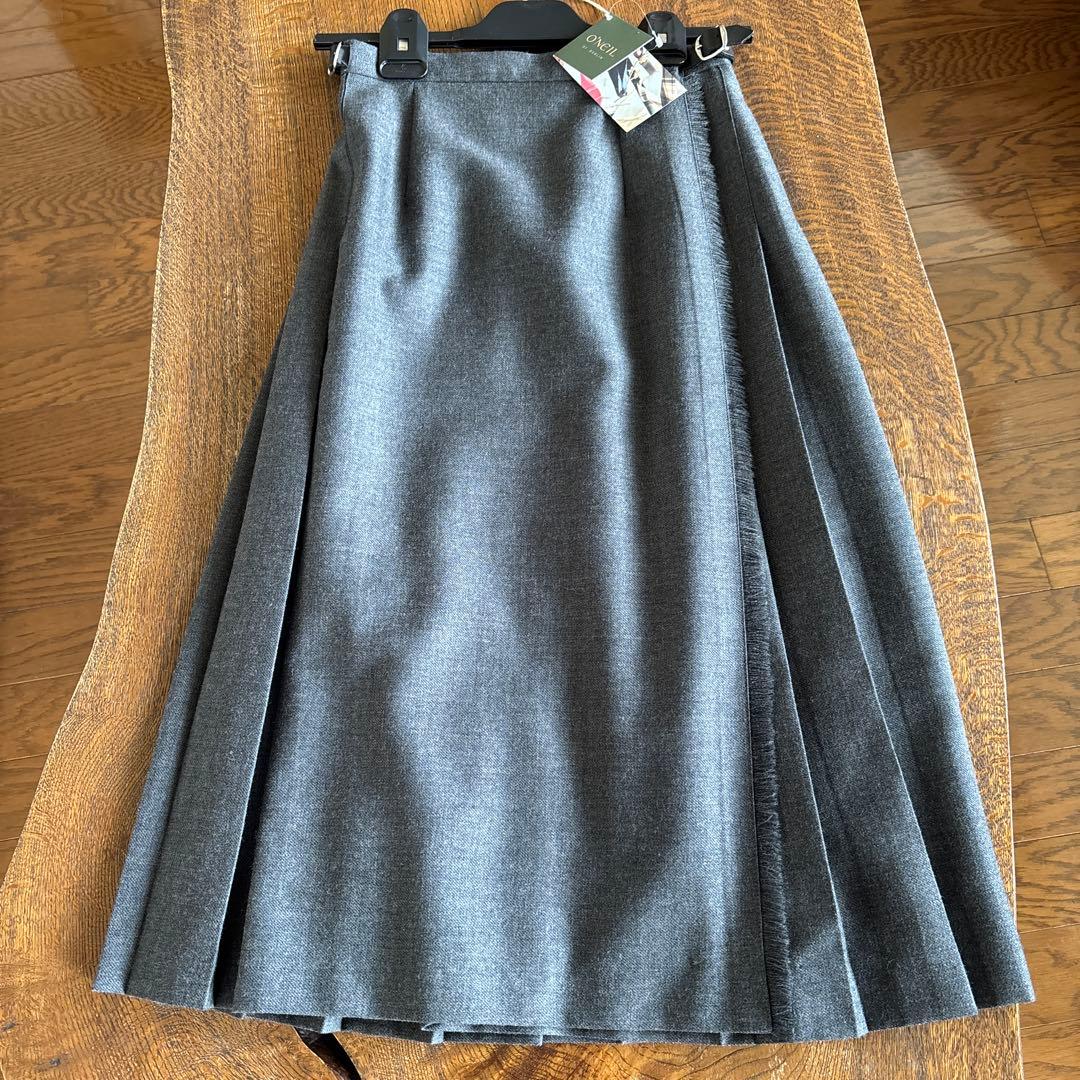 O NEIL OF DUBLIN グレー プリーツスカートM・O'NEIL of DUBLIN