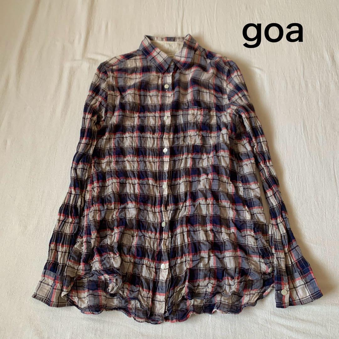 コリアグランドセール GOA チェック柄 長袖シャツ 涼しい コットンリネン - メルカリ トップス