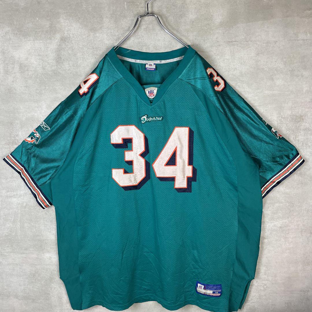 REEBOK NFL ゲームシャツ DOLPHINS ドルフィンズ グリーン