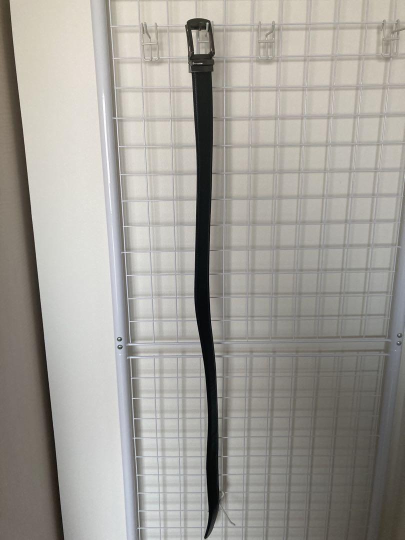 黒 レザーベルト スクエアバックル小物