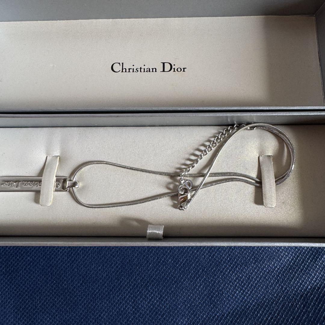 Christian Dior シルバー チェーンネックレス - メルカリ