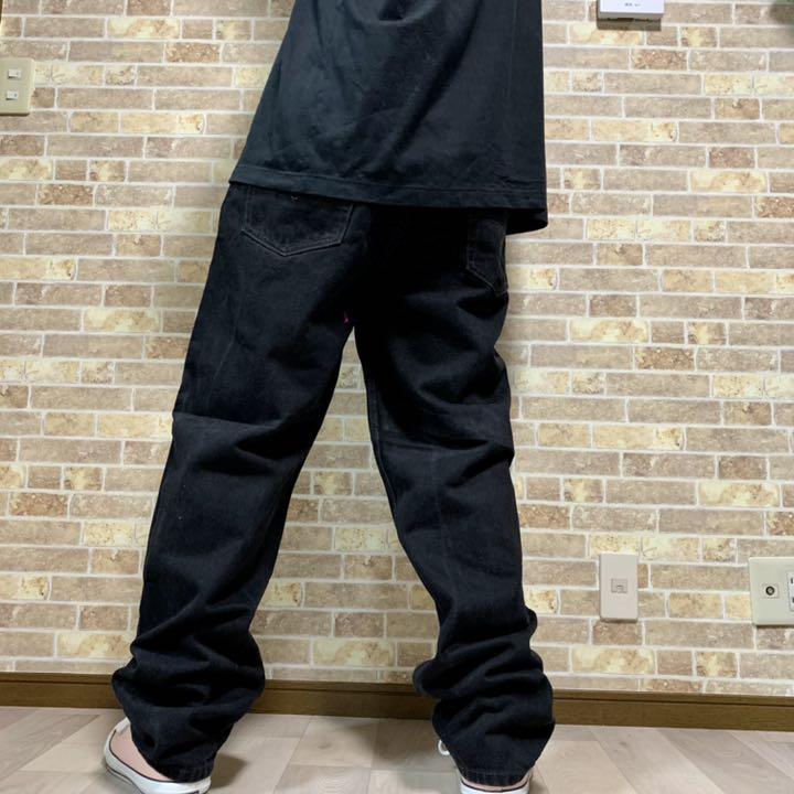 リーバイス550ブラックワイドデニムテーパードパンツ w38L34