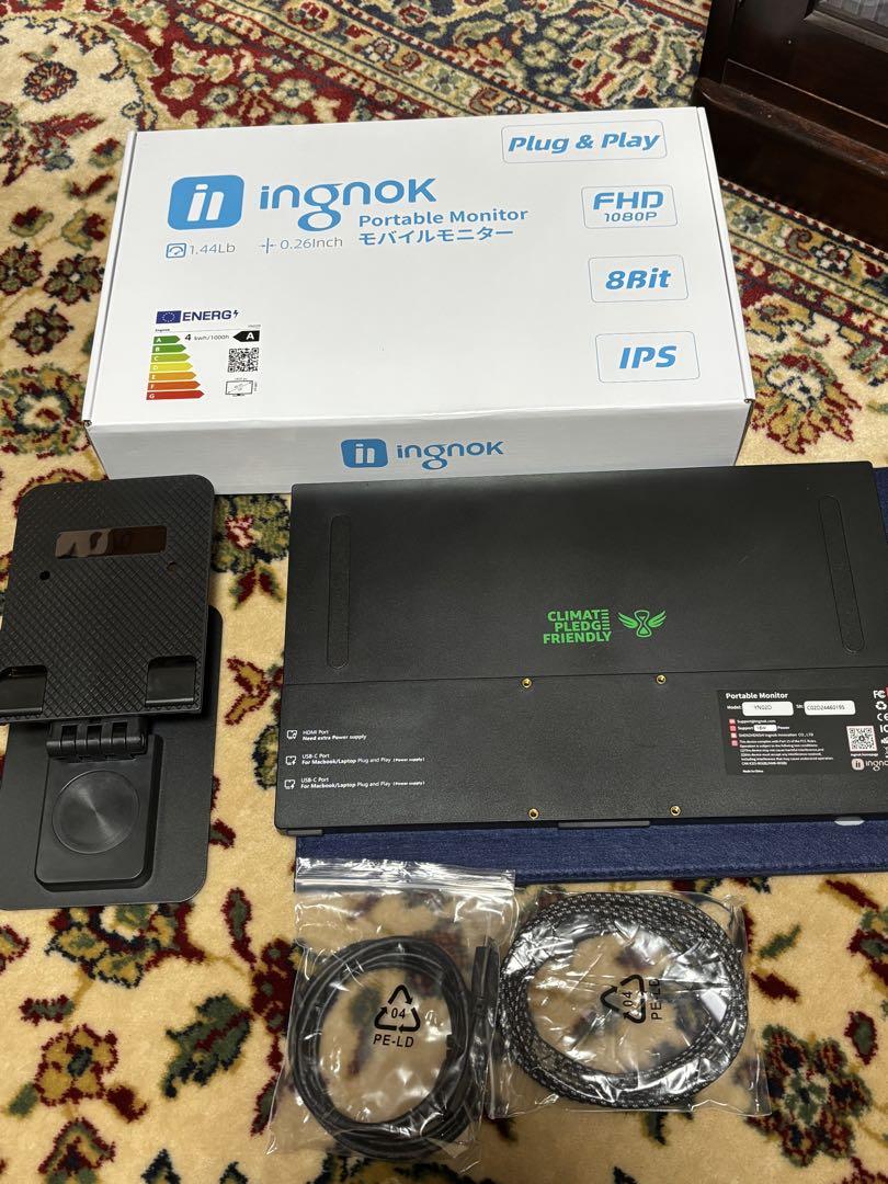ingnok ポータブルモニター 15.6インチ FHD IPS