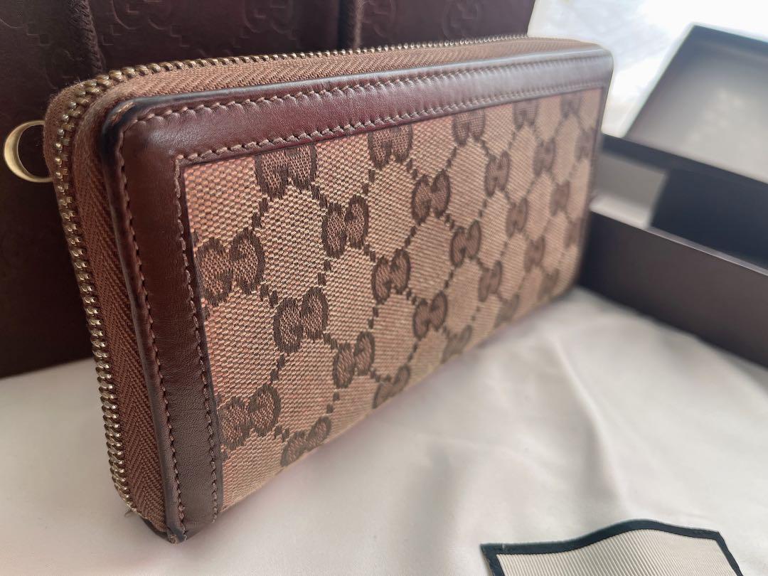 希少カラー　グッチ　正規品　箱付　袋付　GG 長財布　ラウンドファスナー