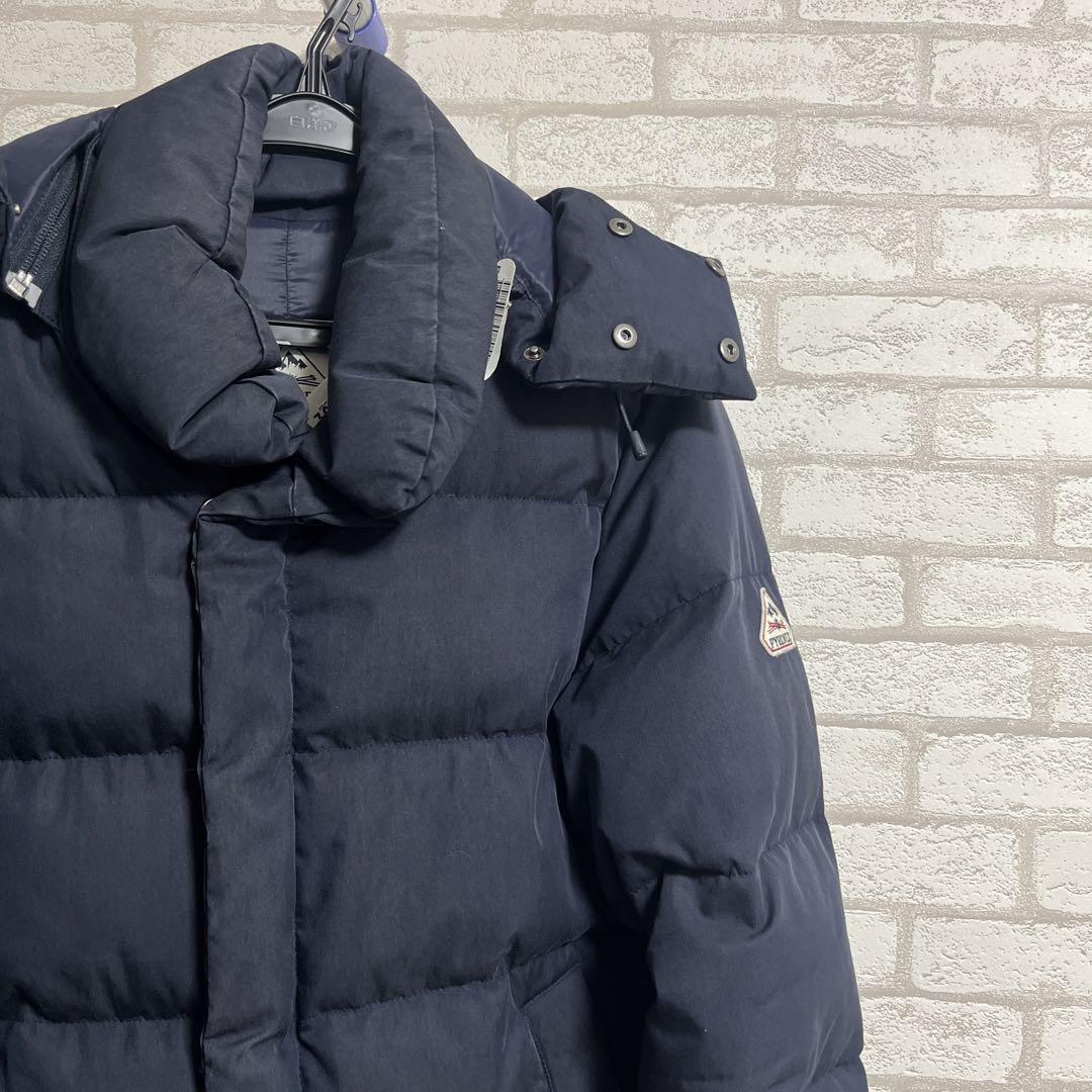 クリーニング済 PYRENEX BELFORTダウンジャケット ネイビー XS