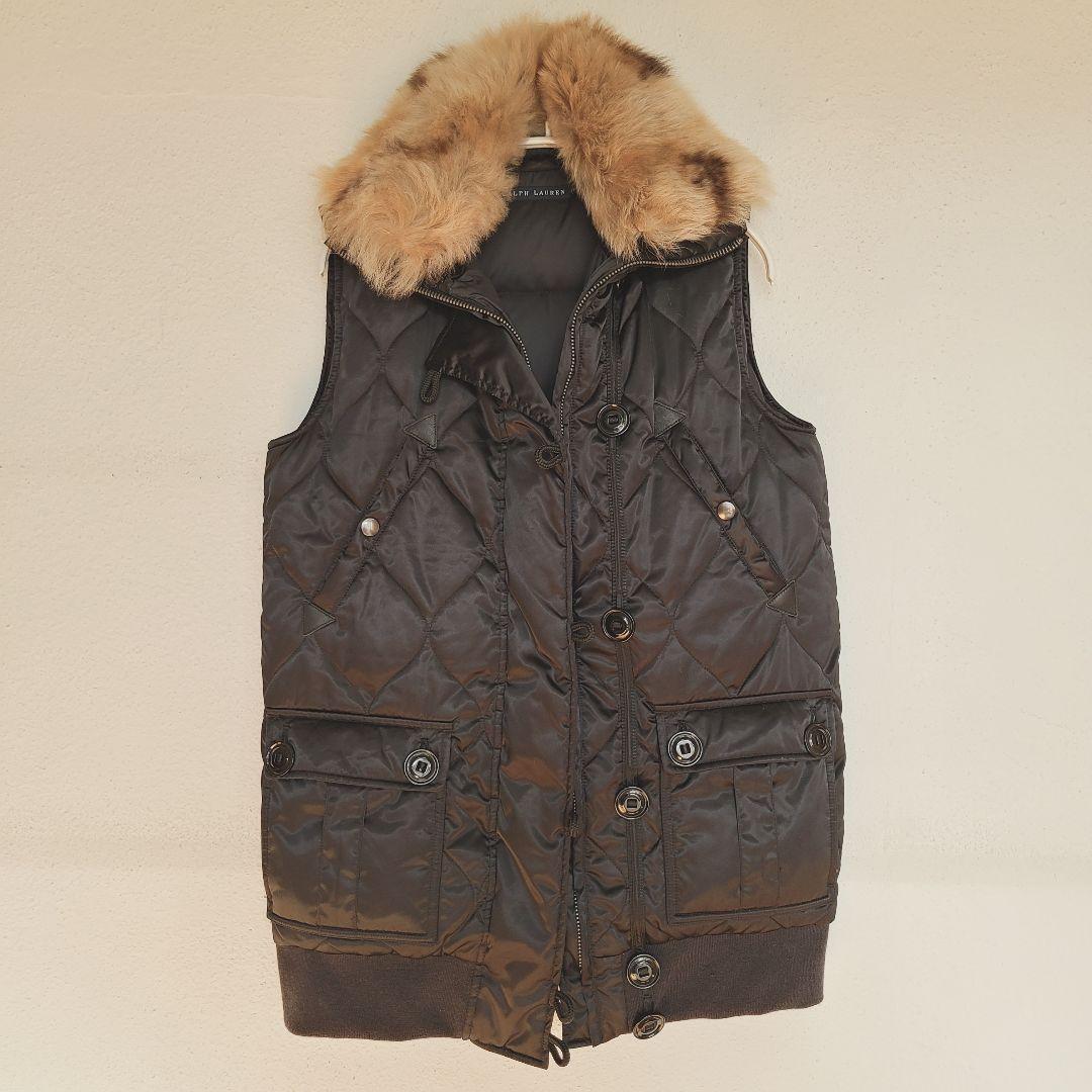 ダウン90%・美品】RALPH LAUREN ファー付き ダウンベスト 11号 ダウン90%・美品】RALPH LAUREN ファー付き ダウンベスト 11号