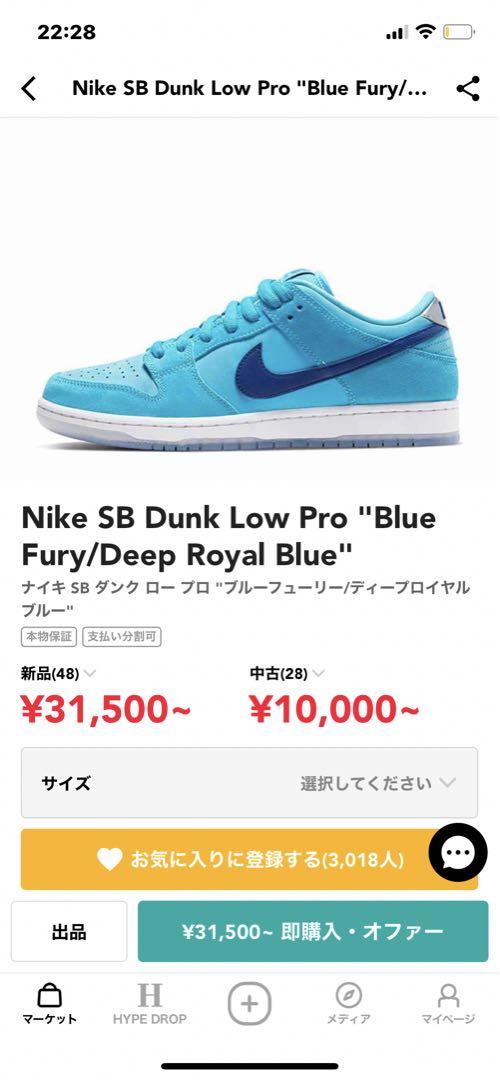 NIKE DUNK SB 27cm blue