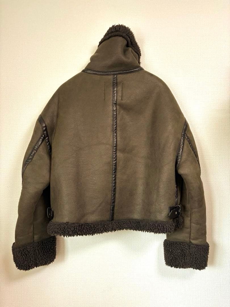 ZARA ザラ B-3 フライトジャケット フェイク ムートン カーキ グリーン ZARA ザラ B-3 フライトジャケット フェイク ムートン カーキ グリーン