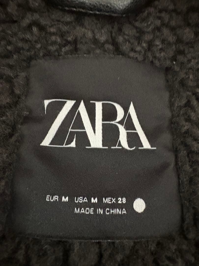 ZARA ザラ B-3 フライトジャケット フェイク ムートン カーキ グリーン ZARA ザラ B-3 フライトジャケット フェイク ムートン カーキ グリーン